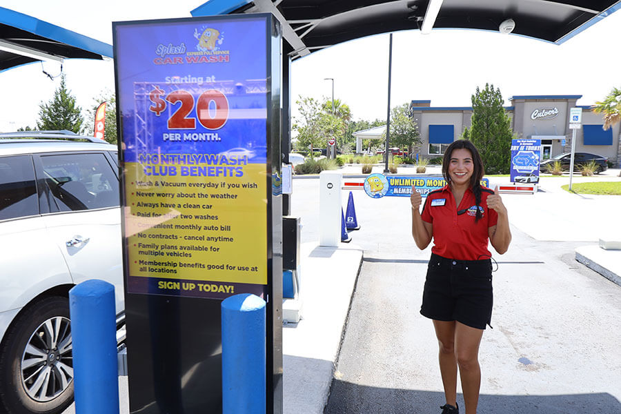 Car wash monthly club entrance Car wash monthly club entrance