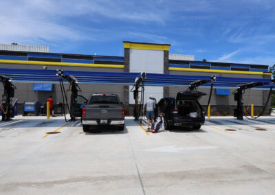 Car wash vacuum area