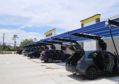 Car wash vacuum area